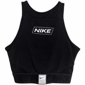 Nike Pro Dri-FIT High-Neck Sports Bra – Black – Size M